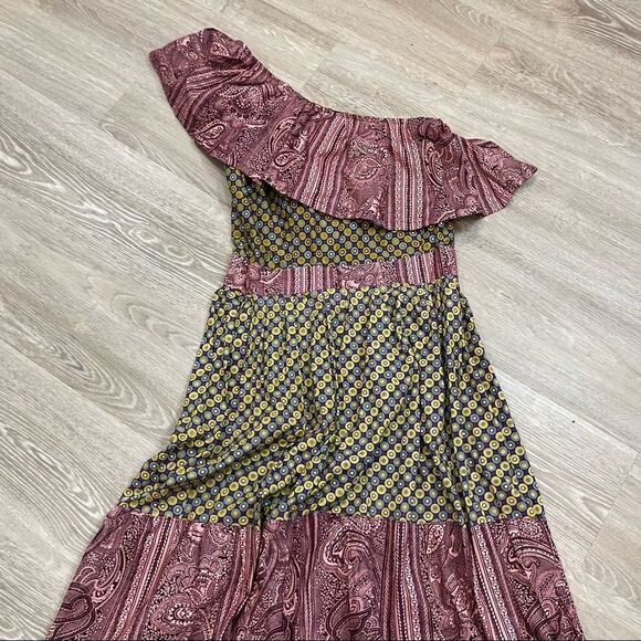 Hand made Patch Work One Shoulder Maxi Dress - Picture 3 of 5